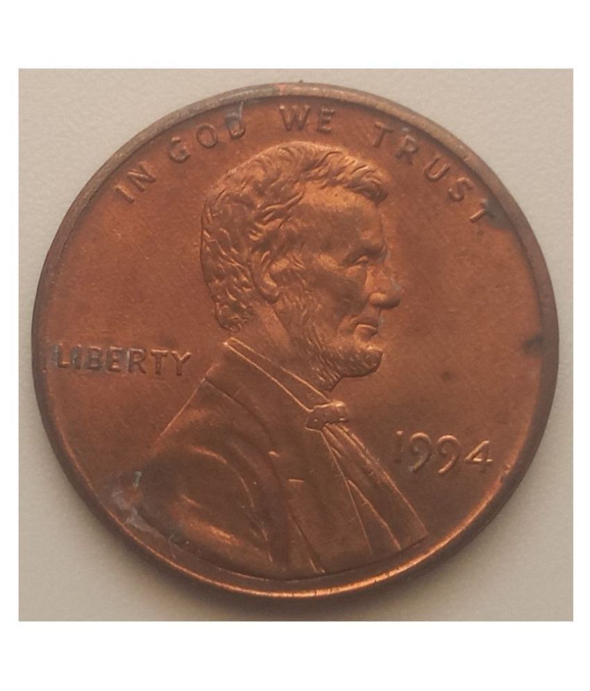 EXTREMELY RARE & CUTE COLLECTIBLE USA ABRAHAM LINCOLN YEAR *1994* ONE CENT COIN, IN BRILLIANT