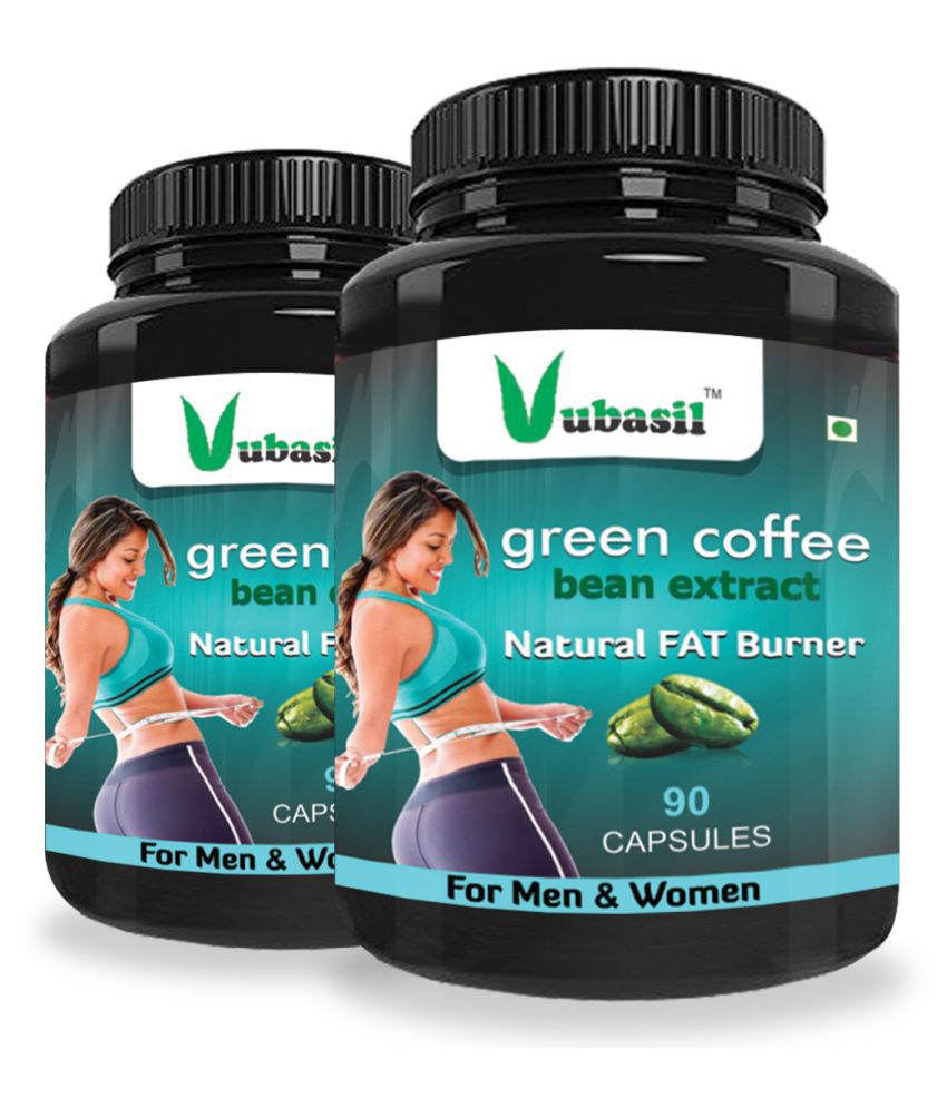VUBASIL Best Green Coffee (180 Capsules) Weight Loss Fat Burner Lowers Sugar 800 mg Minerals Capsule