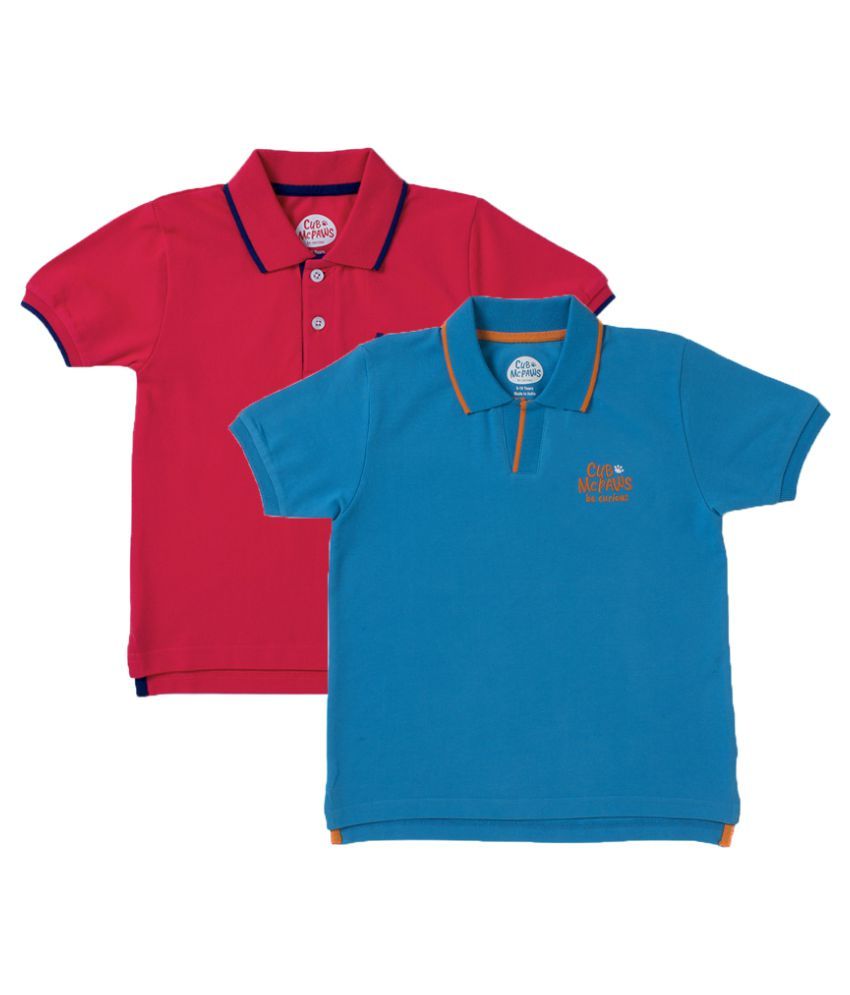     			Cub McPaws Pack of 2 Round Neck Polo Tshirt for Boys, This Boys Polo Tshirt combo is best for Casaul wear.This Boys Tshirt can also be Value buy for Travelling and Gifting. It has Cotton Yarn based Embroidery