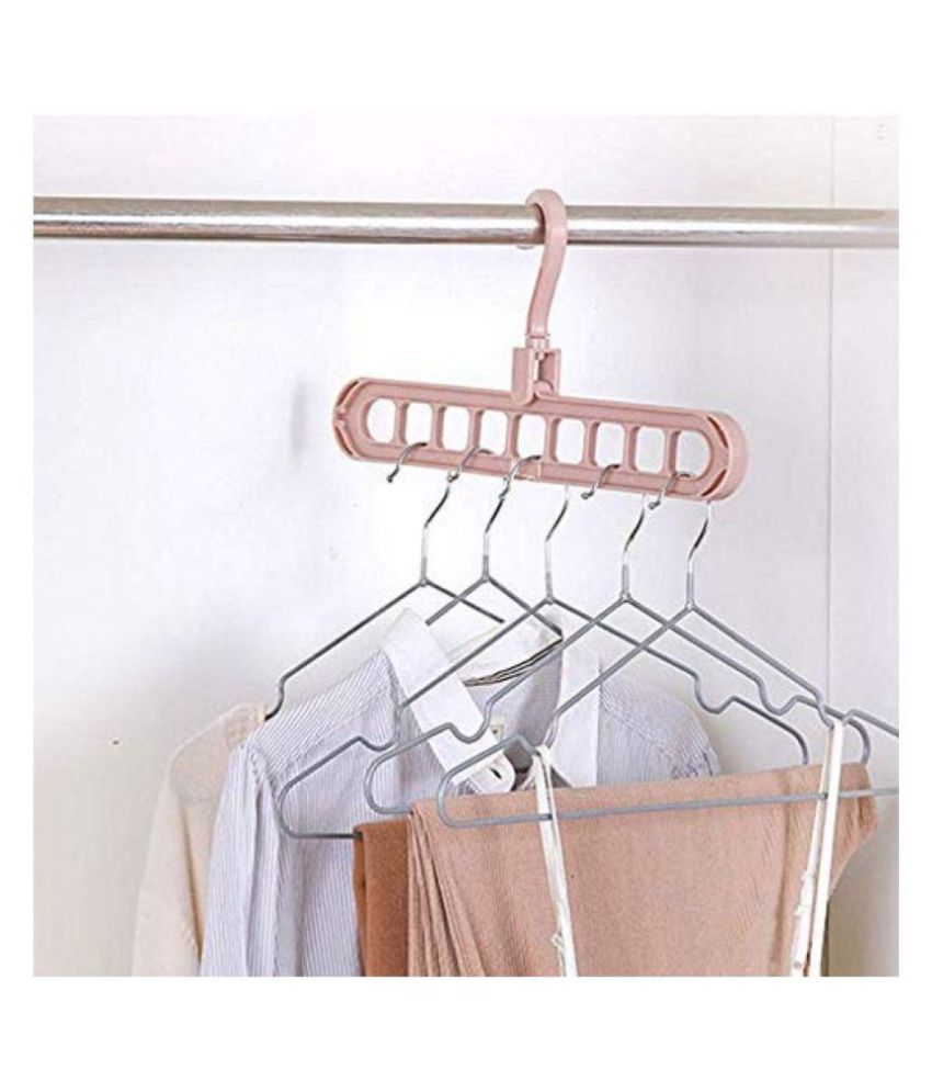 Multi Functional Clothes Hanger Holder Portable AntiSlip Storage Rack