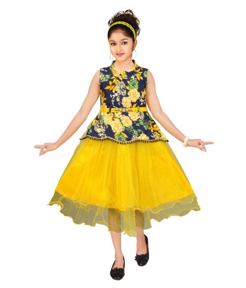 floral design long frock