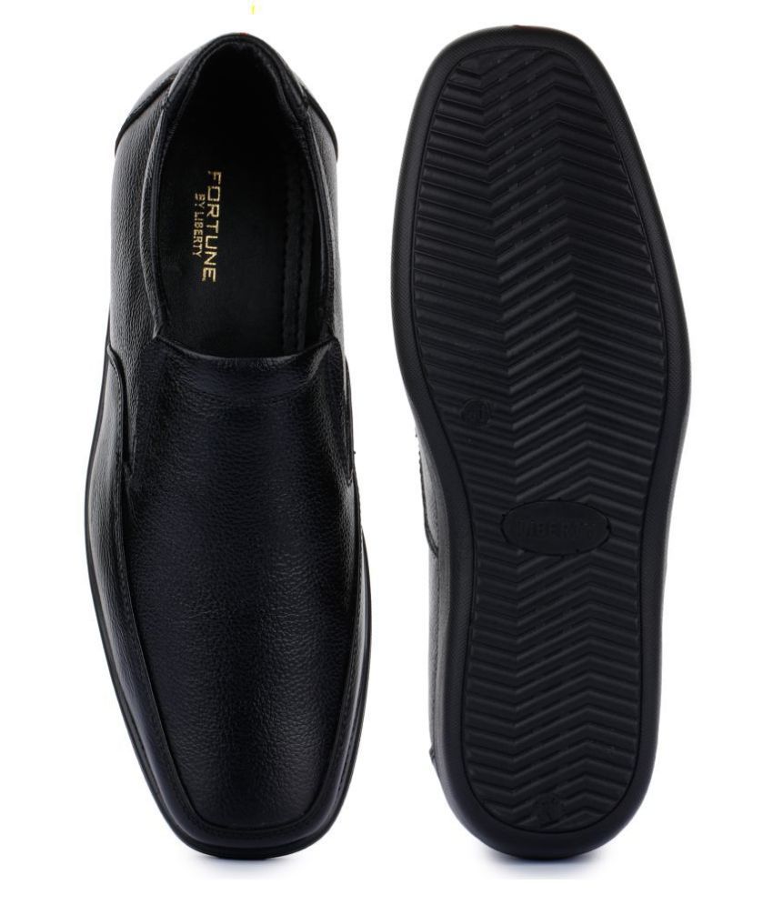 Liberty Slip On Genuine Leather Black Formal Shoes Price in India- Buy ...