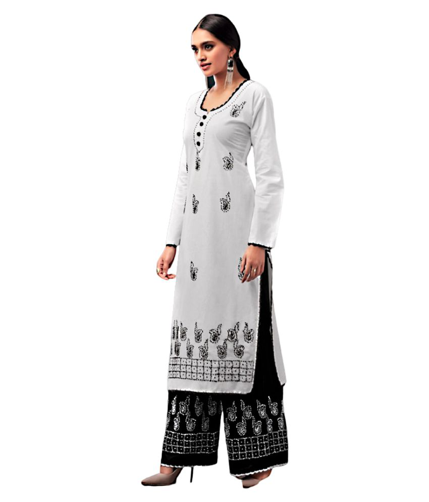Aliya Fashion Mart Cotton Kurti With Palazzo - Stitched Suit - Buy ...