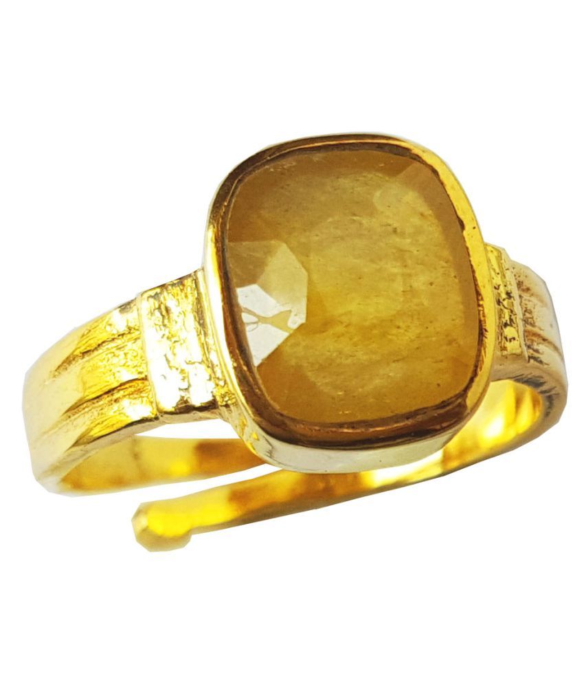 pukhraj gold ring for men