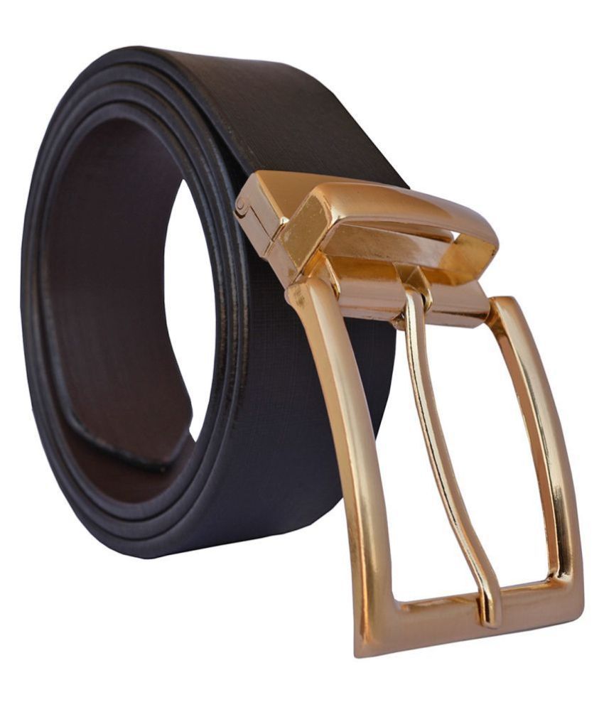 SUNSHOPPING - Black Leather Men's Formal Belt ( Pack of 1 ): Buy Online ...