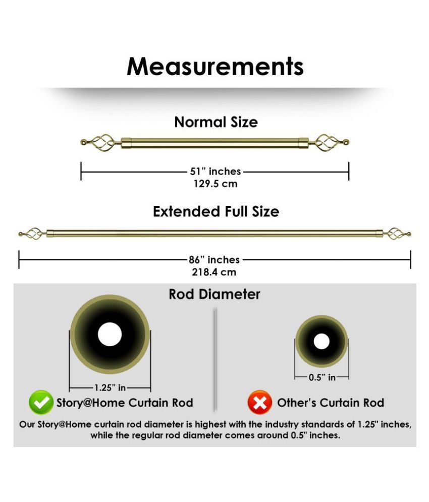 Story Home Single Stainless Steel Double Curtain Rod Online At Low Snapdeal