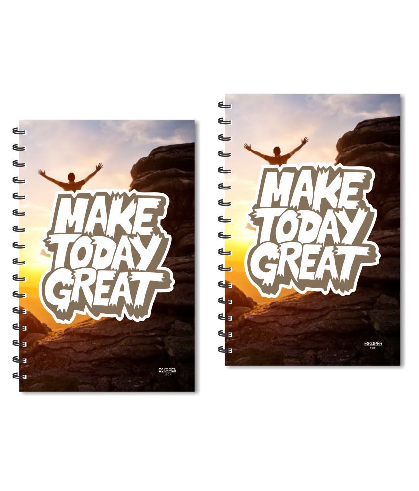     			ESCAPER Make Great Today Sky View(Ruled) Designer Diary, Notebook, Notepad - Pack of 2 Diaries