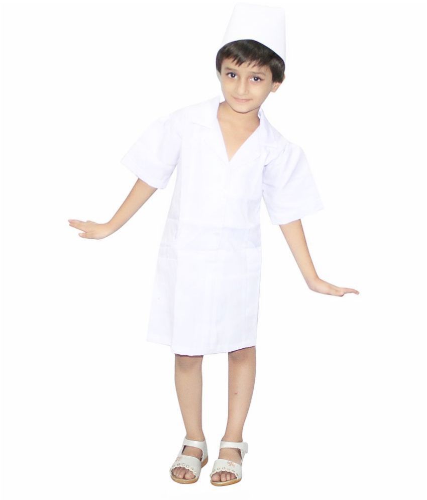     			Kaku Fancy Dresses White Nurse Costume
