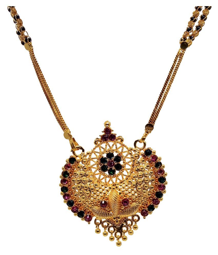     			SHANKHRAJ MALL GOLD PLATED ROYAL DESIGN MANGALSUTRA FOR WOMEN-100126