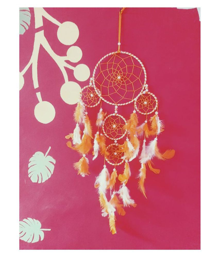     			new lucky Feather Multicolour Dream Catcher - Pack of 1 ( 51 X 16 cms )