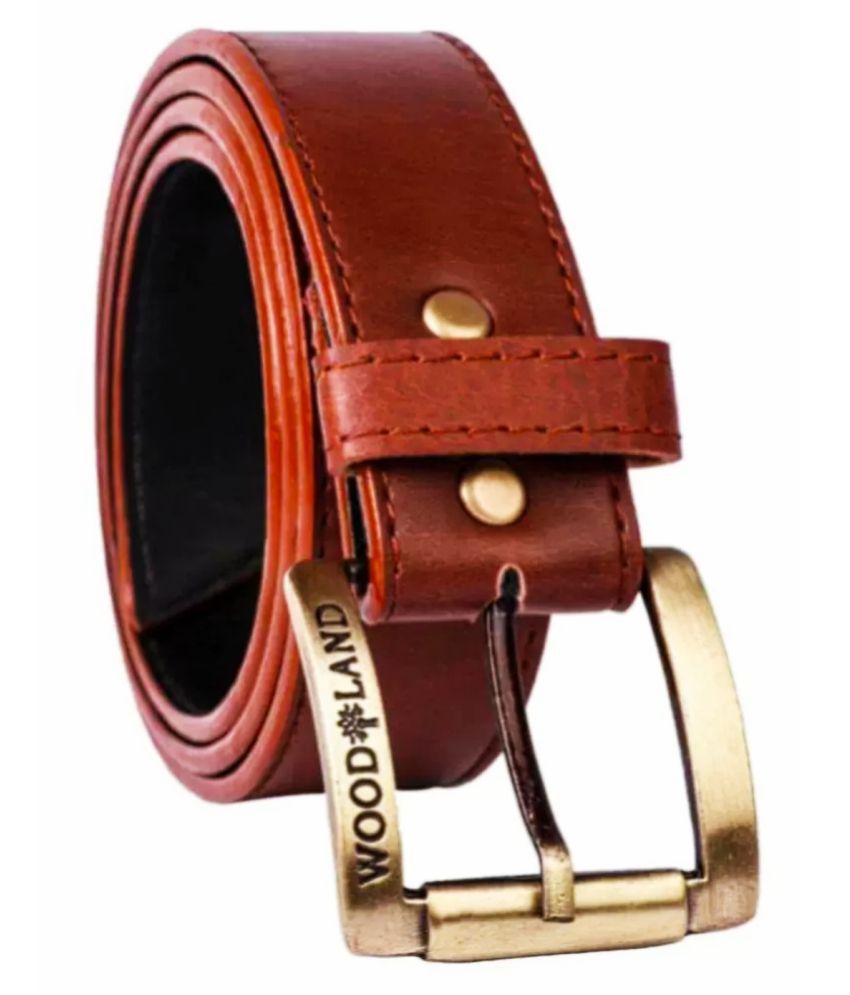 By Woodland Belt Tan Leather Tan Faux Leather Casual Belt - Buy By ...