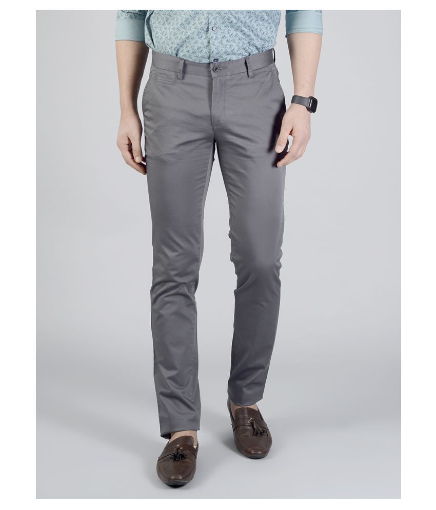 JB Sport Grey Slim -Fit Trousers - Buy JB Sport Grey Slim -Fit Trousers