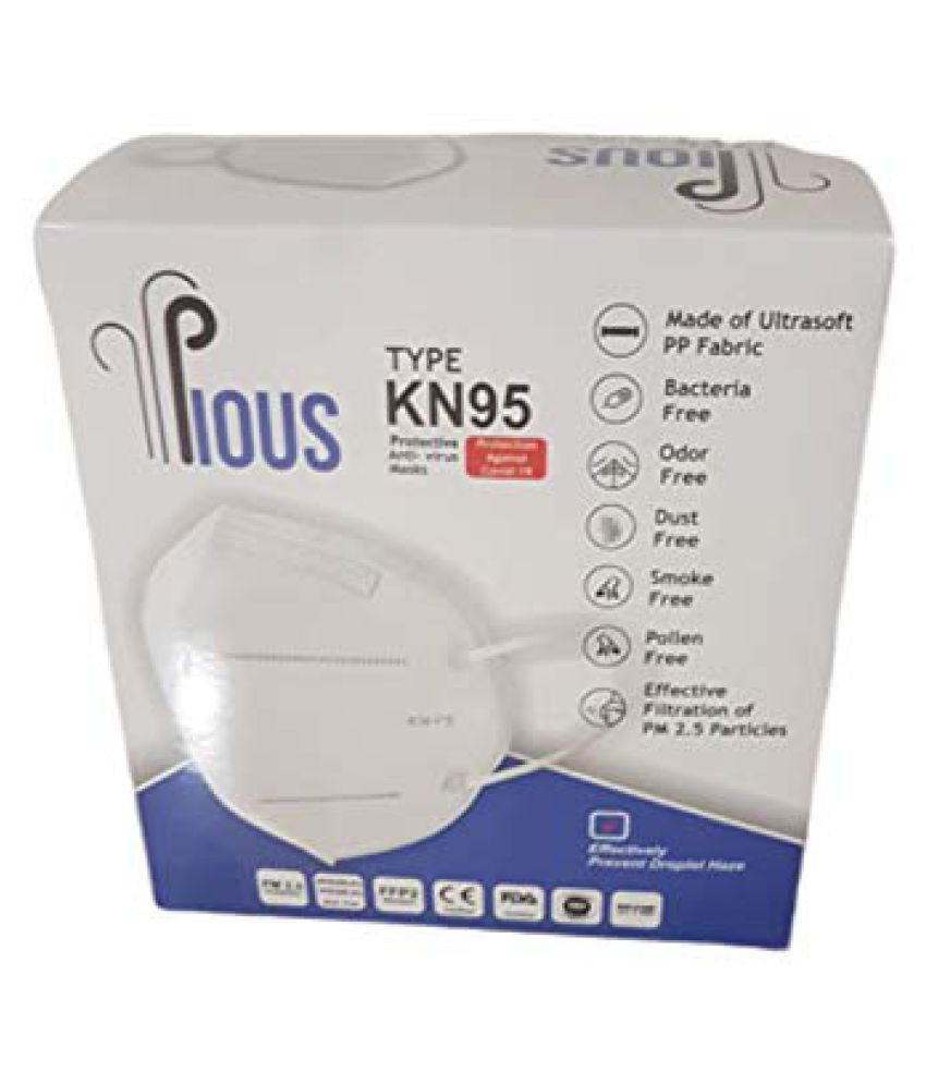 Pious KN95 Anti Pollution Protection face Mask Respirator with Nosepin