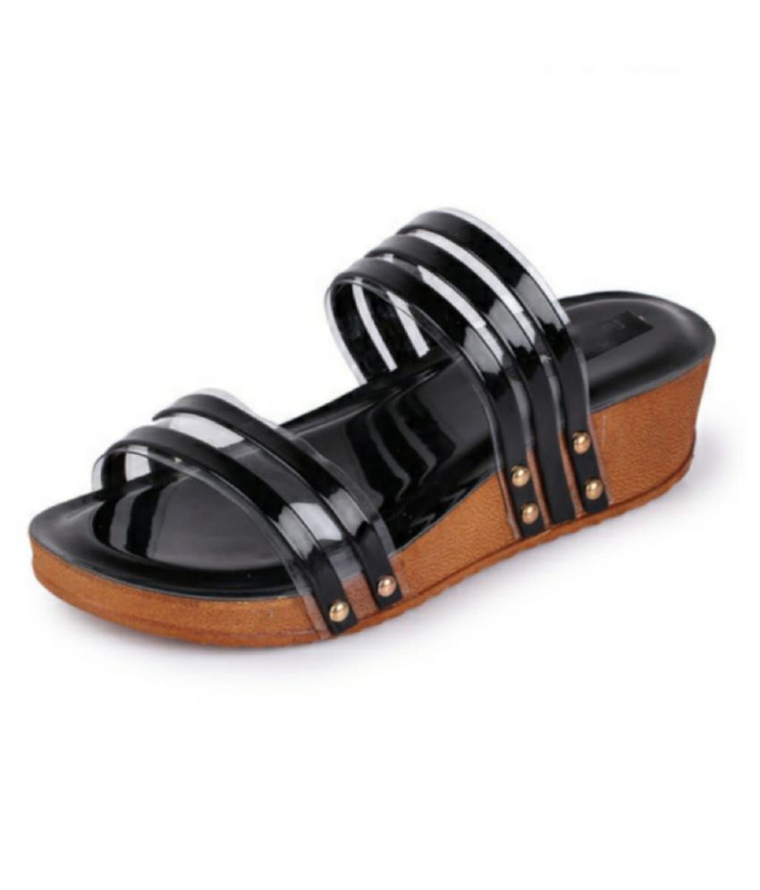 womens black platforms