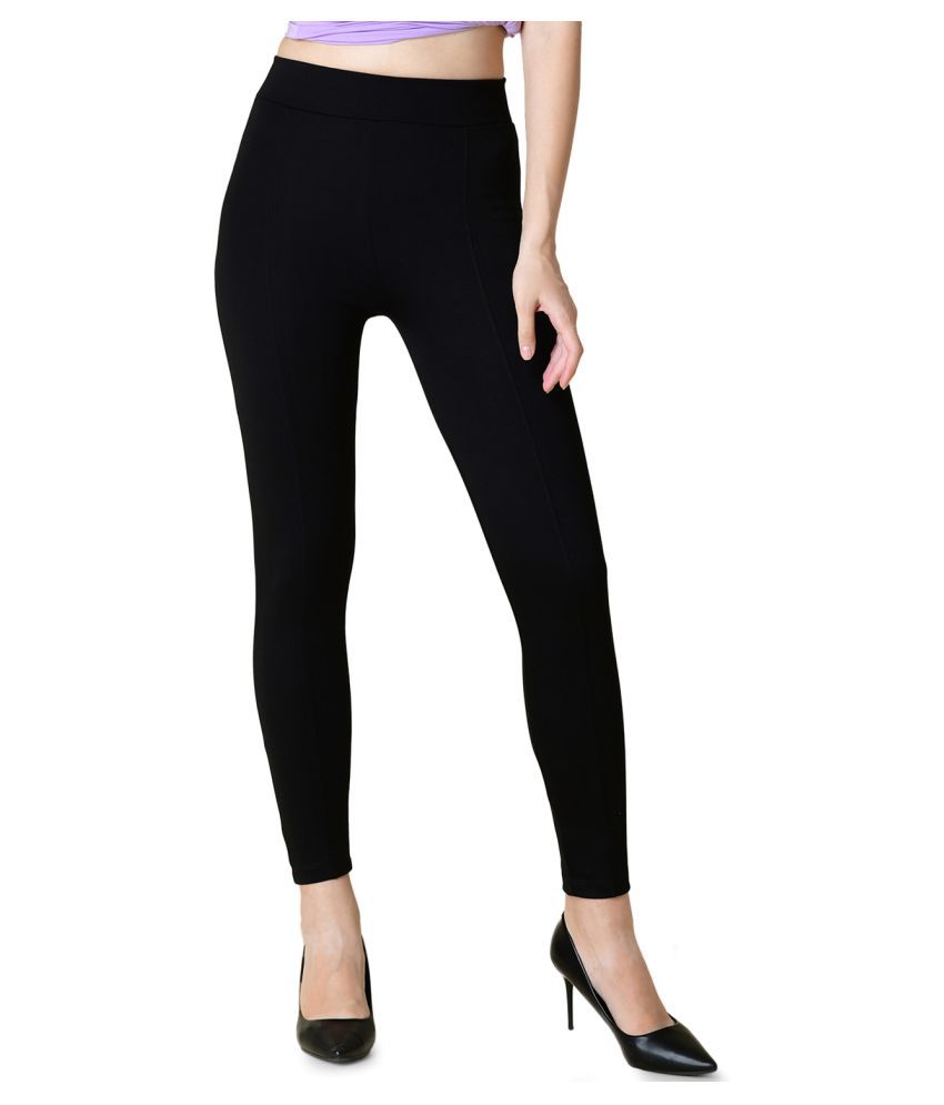 Buy Newrie Cotton Jeggings - Black Online at Best Prices in India ...