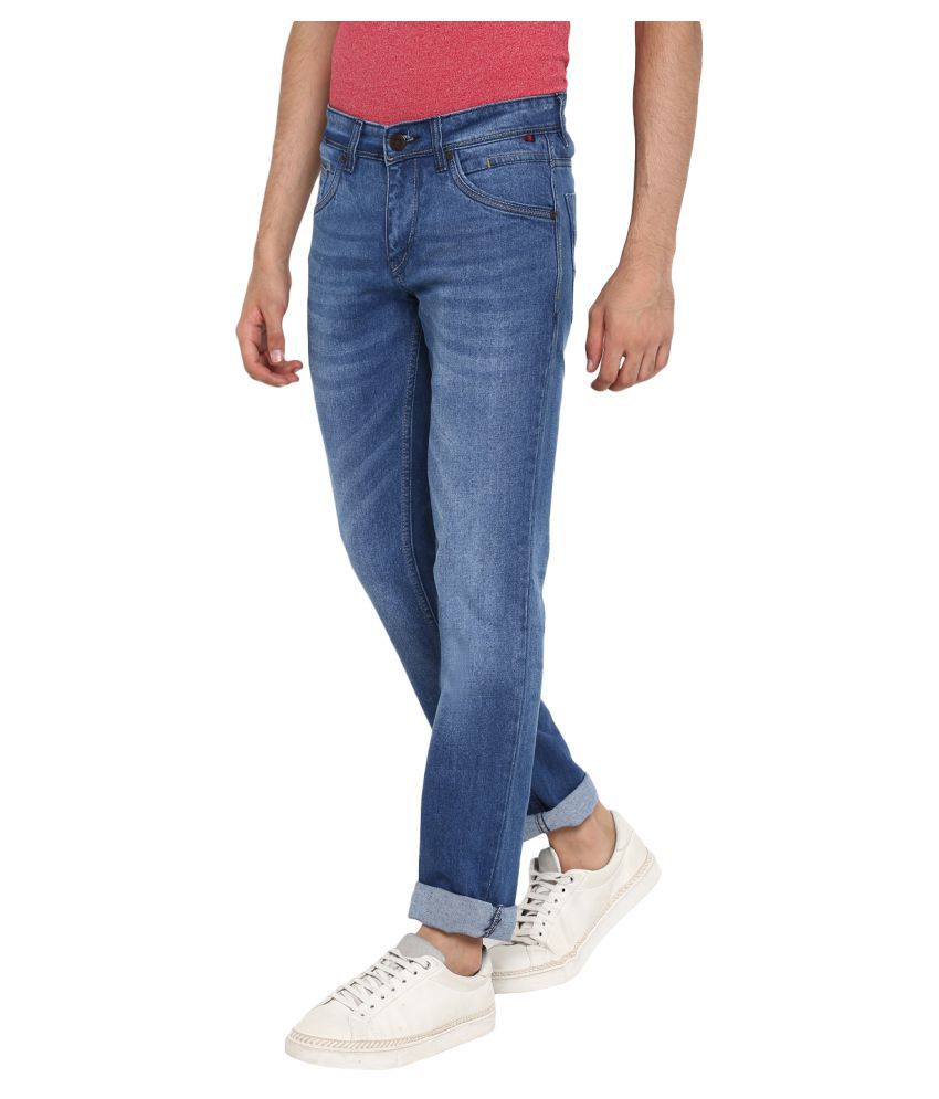 Cantabil Blue Slim Jeans - Buy Cantabil Blue Slim Jeans Online at Best ...
