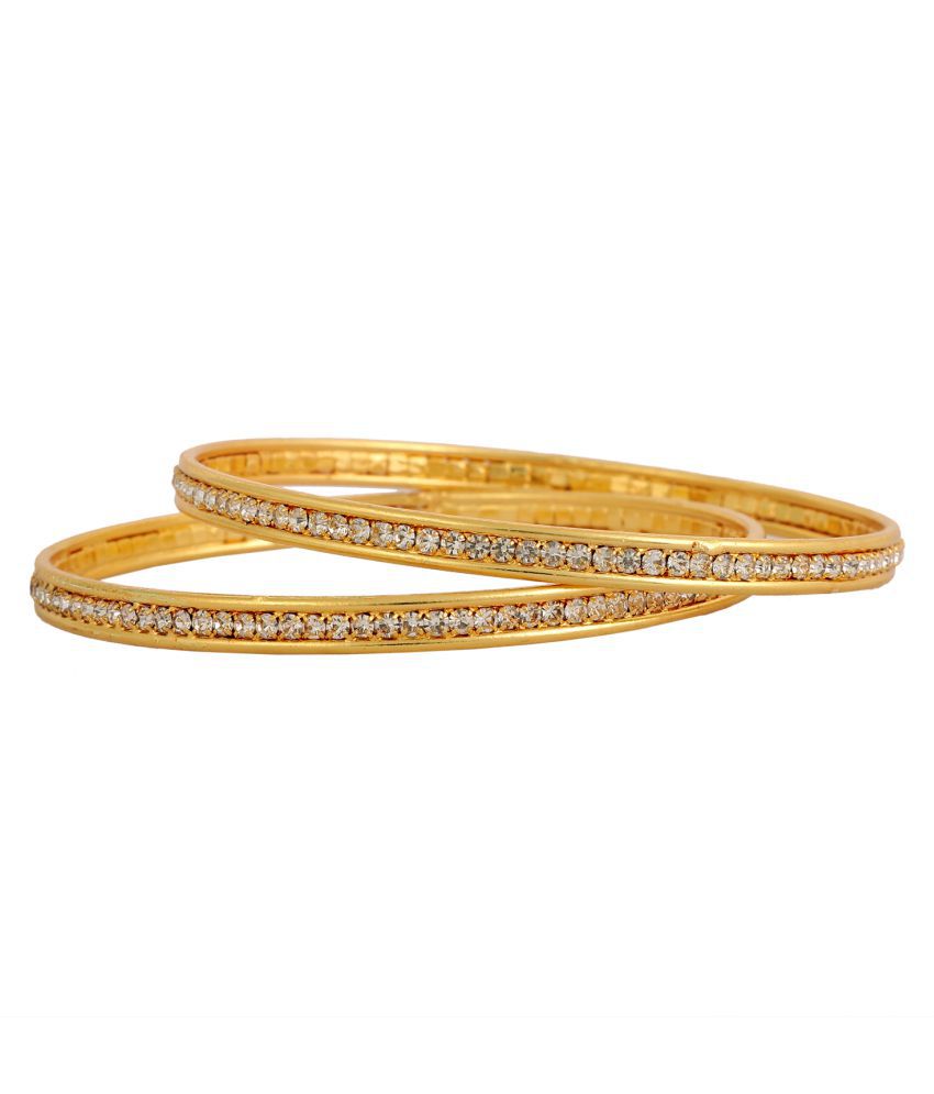 GOLD PLATED ROLL DIAMOND BANGLES FOE WOMAN: Buy GOLD PLATED ROLL ...