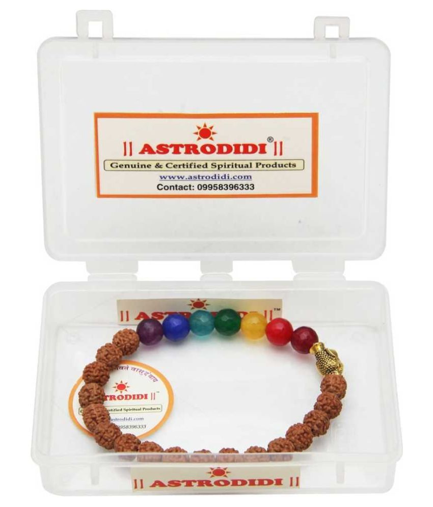     			Astrodidi 7 Chakra Stones And Rudraksha Bracelet For Men And Women