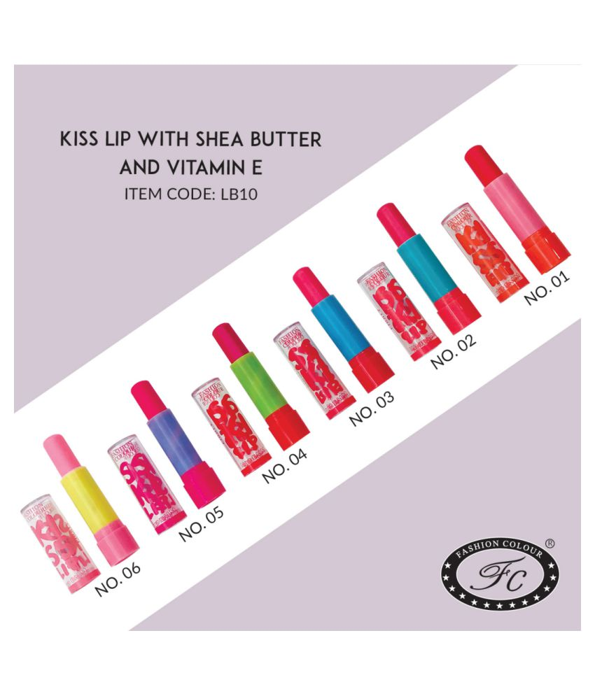 F C Baby Lips Lip Balm Combo pack of 6ps Lip Balm Multi SPF 18 Pack of