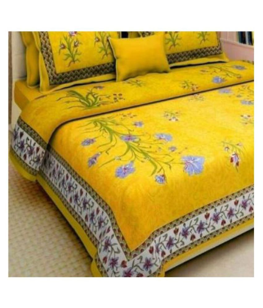 Fab Jaipur Cotton Double Bedsheet with 2 Pillow Covers Buy Fab Jaipur