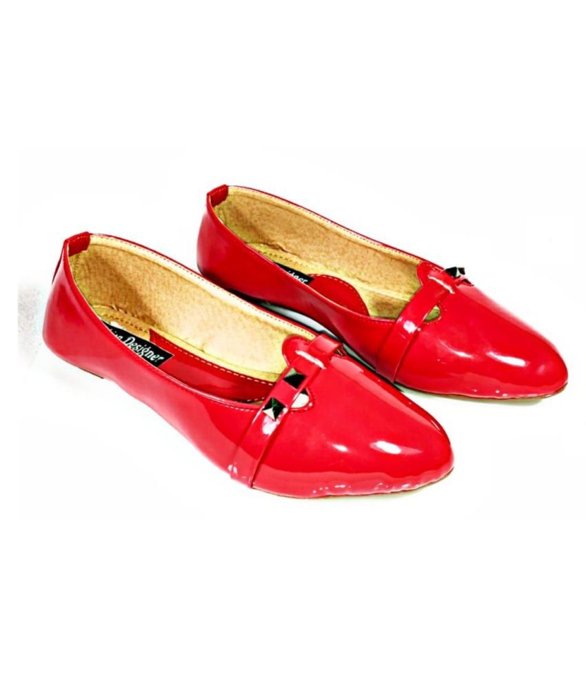 Fashion Designer footwear Red Ballerinas Price in India- Buy Fashion ...