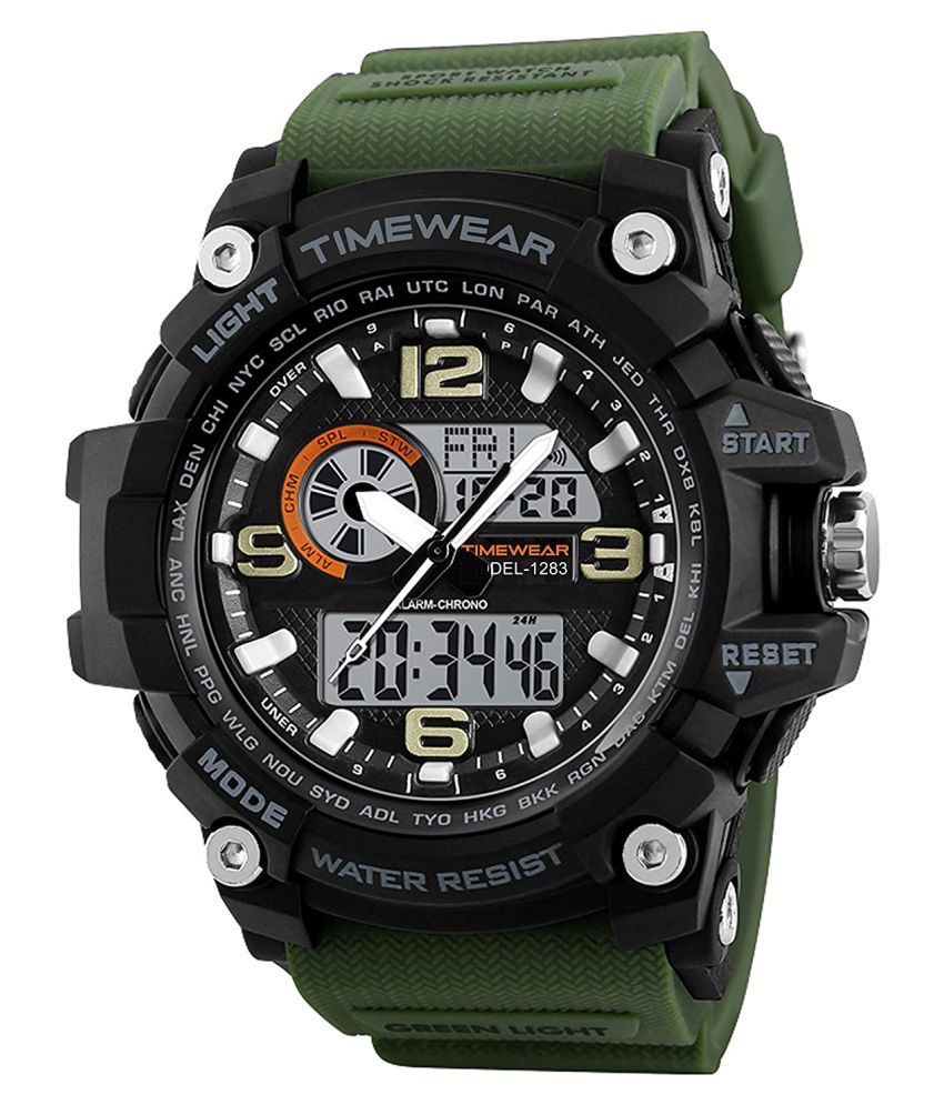 TIMEWEAR 1283 Green Rubber Analog-Digital Men's Watch - Buy TIMEWEAR ...