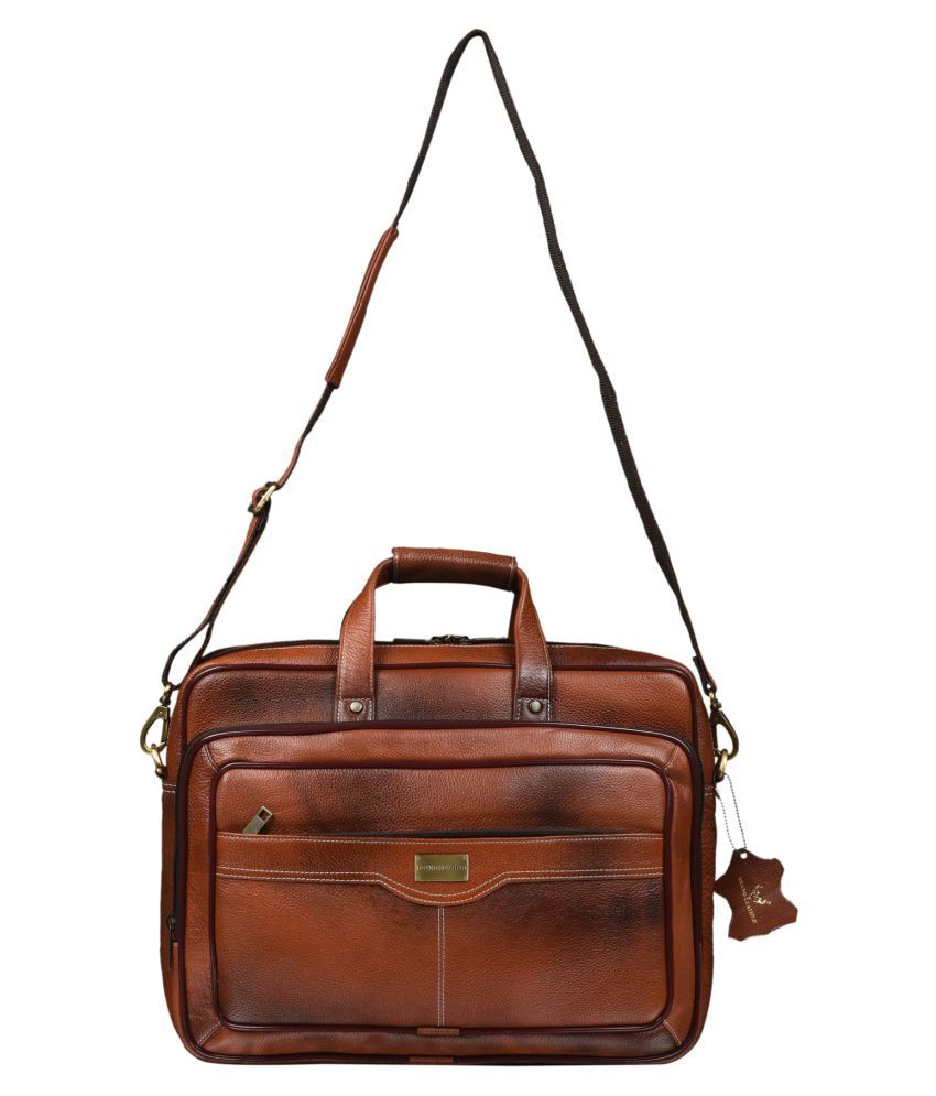 branded leather office bags