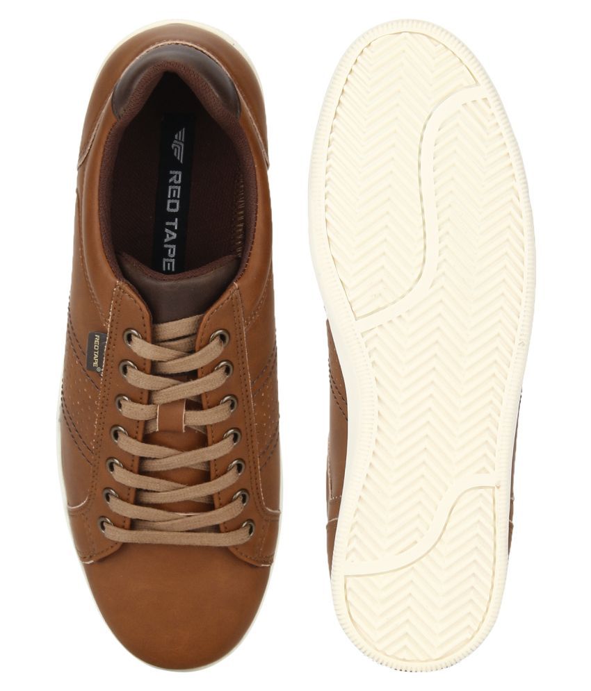red tape men tan sneakers