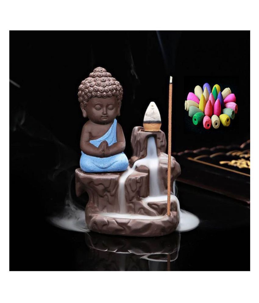     			Buddha Smoke Backflow with 10 Smoke Cones - Smoke Backflow Showpiece