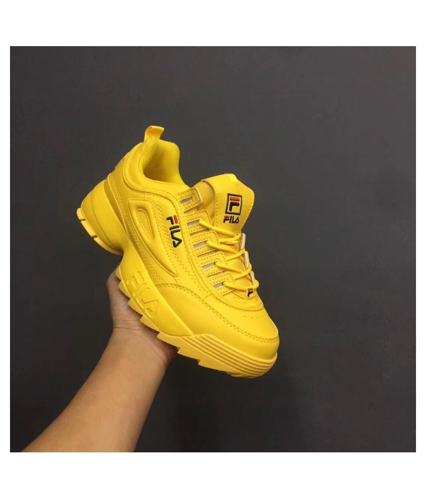 fila running shoes yellow