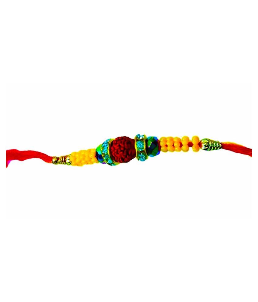     			Rakhi Set Handmade Traditional Auspicious & Designer Rakhi Multicolour Pack of 1