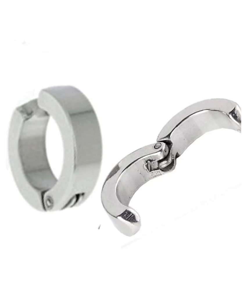 Silver Trendy Magnetic Stud, Hoop Earring - Buy Silver Trendy Magnetic ...