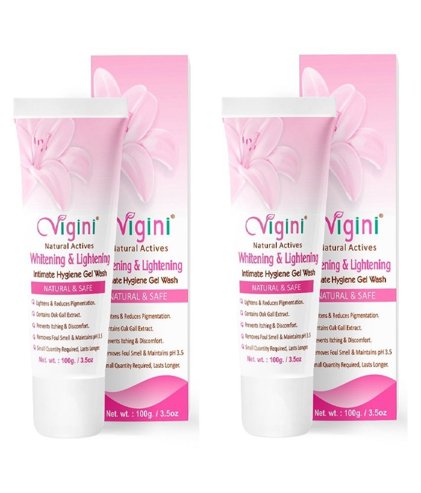     			Vigini Natural Lightening Intimate Hygiene V Wash & Vag-ina Cleansing Liquid Lily Regular 2 Sanitary Pads Pack of 2