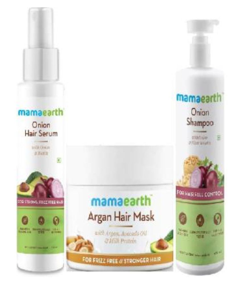 Mamaearth Ultimate Hair Protection Combo - Onion Hair Serum 100ml; Argan  Hair Protection cream 200g; Onion Shampoo 400ml: Buy Mamaearth Ultimate Hair  Protection Combo - Onion Hair Serum 100ml; Argan Hair Protection