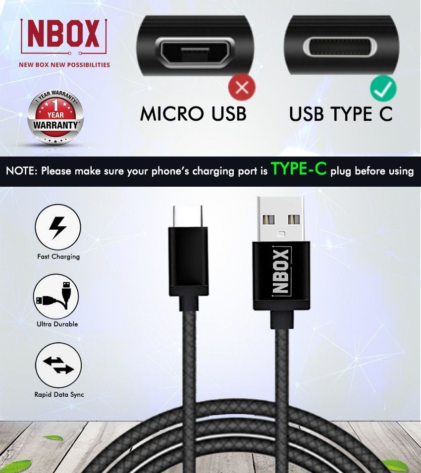 Nbox Type C Data Cable 1 Meter Black All Cables Online At Low Prices Snapdeal India Nbox Type C Data Cable 1 Meter Black All Cables Online At Low Prices Snapdeal India