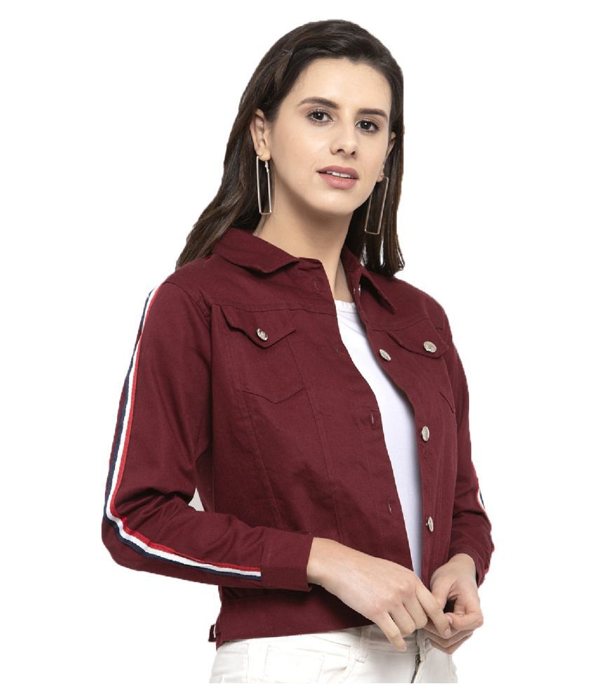Buy VOXATI Denim Maroon Jackets Online at Best Prices in India - Snapdeal