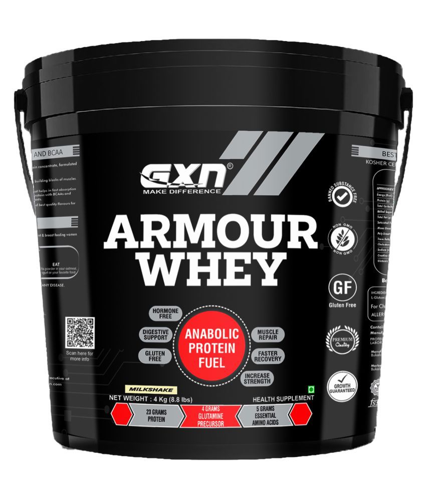 GXN Armour Whey protein 8.8 lbs, Milkshake 5 kg: Buy GXN Armour Whey protein 8.8 lbs, Milkshake 