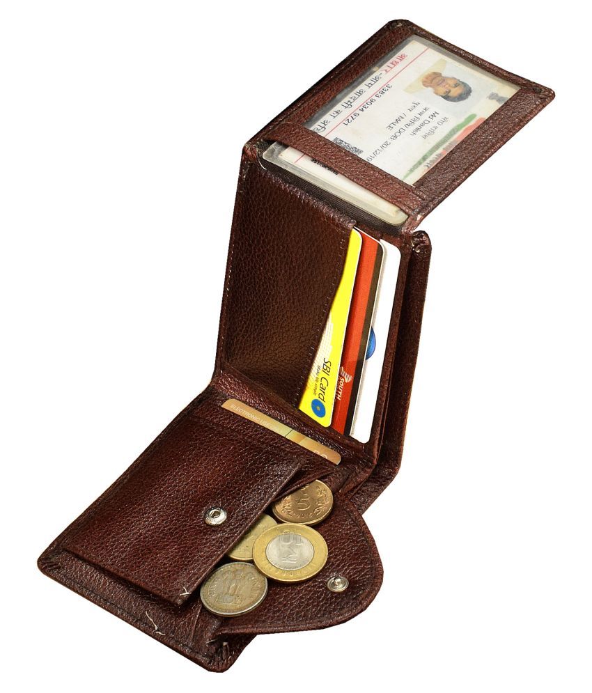 Vegan Leather Brown Casual Traveller Wallet Buy Online at Low Price in