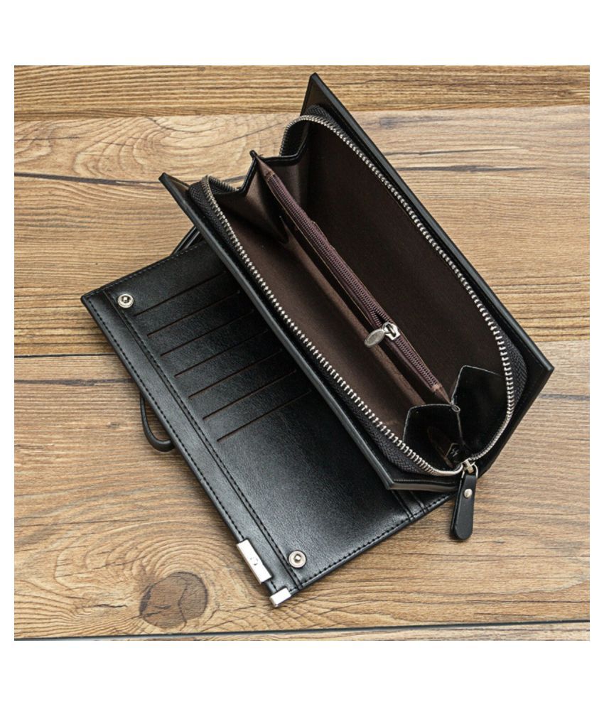black leather envelope