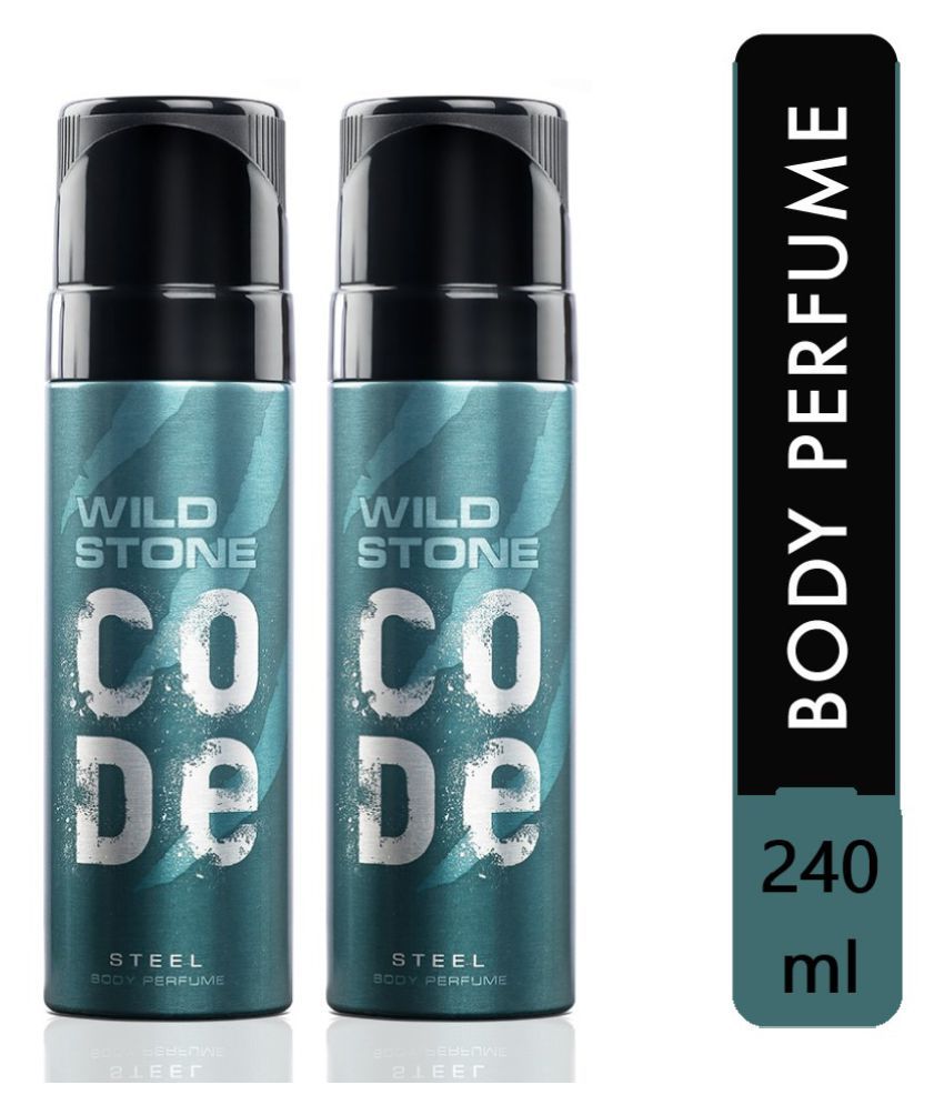     			Wild Stone STEEL ( PACK OF 2) Perfume Body Spray - For Men (120 ml, Pack of 2)