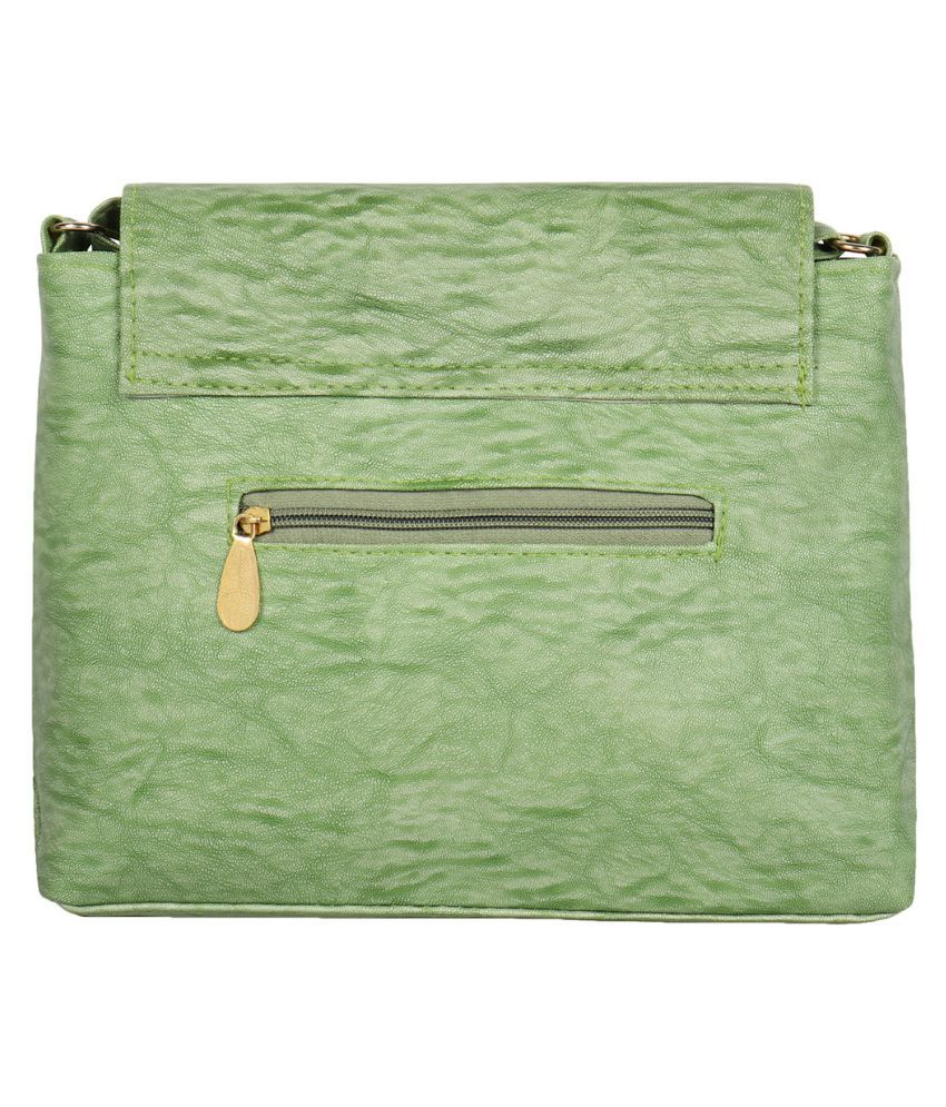 BSD Green Faux Leather Shoulder Bag - Buy BSD Green Faux Leather ...