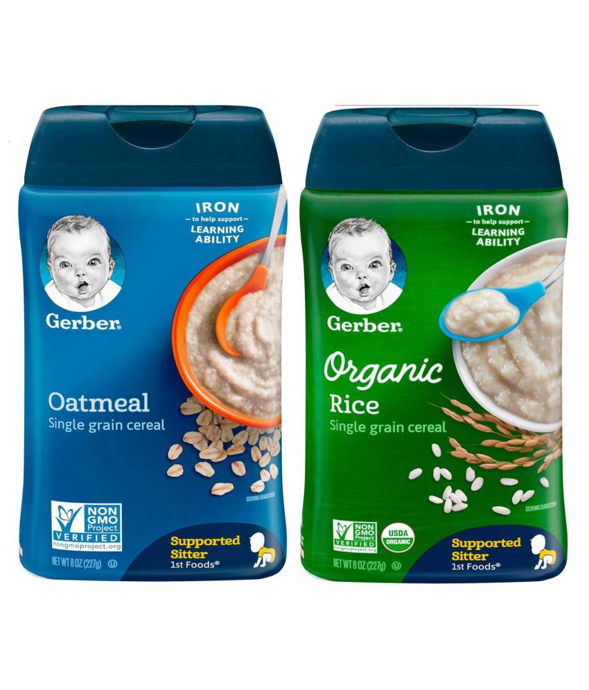 Gerber Oatmeal Infant Cereal for 6 Months + ( 454 gm ) Pack of 2: Buy