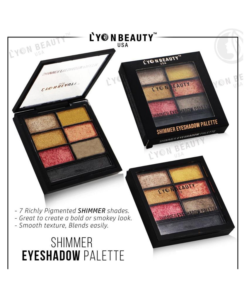 Lyon Beauty Eyeshadow & Highlighter Palette Pressed Powder 1gm Eyes Pressed Powder Colours 1 g