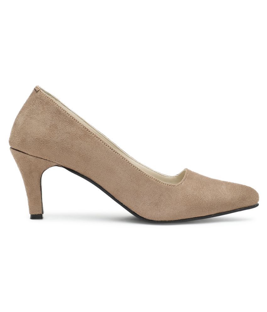 Nupie beige Block Heels Price in India- Buy Nupie beige Block Heels ...