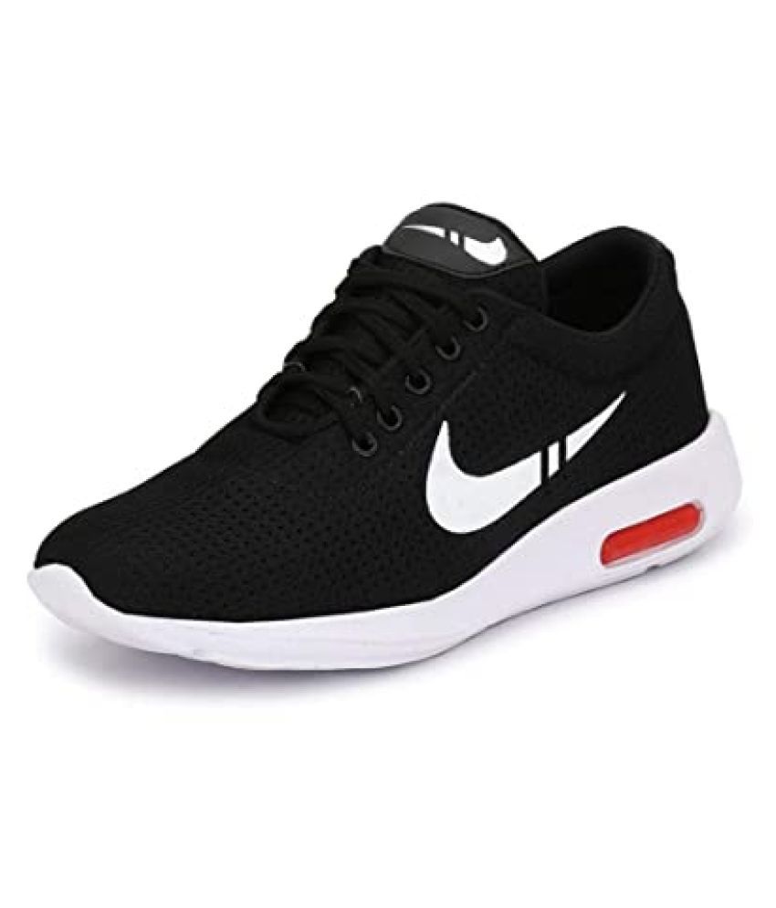 Castoes BLACK RUNNING SHOES Flat Male Black Buy Online at Best Price