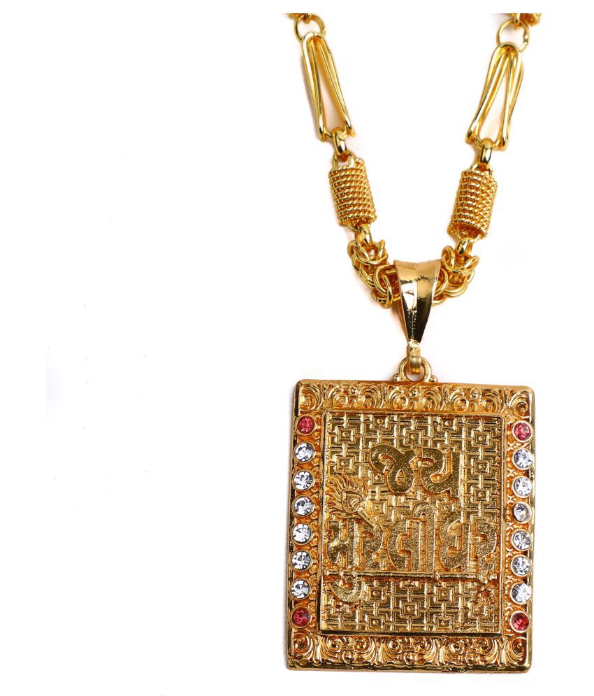 DIPALI Stainless Steel jay murlidhar Pendant Chain Gold Plated ...