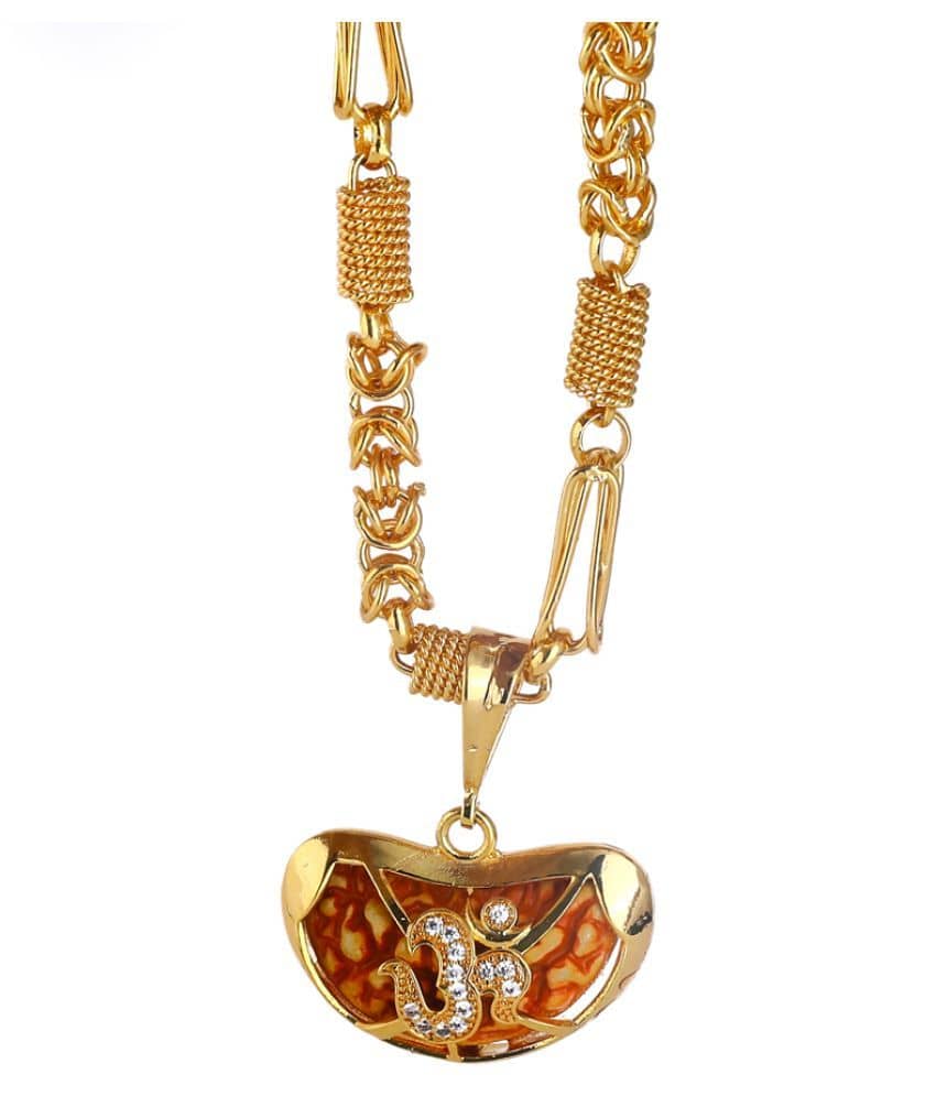 DIPALI Stainless Steel om Pendant Chain Gold Plated