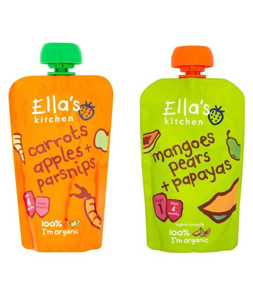 Ella's Kitchen Carrots , Apples Snack Foods for 6 Months + ( 240 gm ...