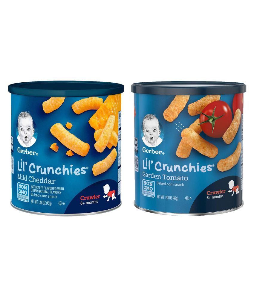 Gerber Mild Cheddar Snack Foods for 12 Months + ( 84 gm ) Pack of 2 ...