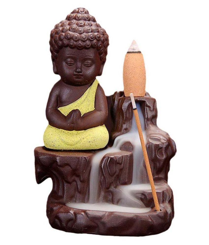    			Shoppyana Buddha Smoke Backflow Resin Buddha Idol 10 x 5 cms Pack of 1
